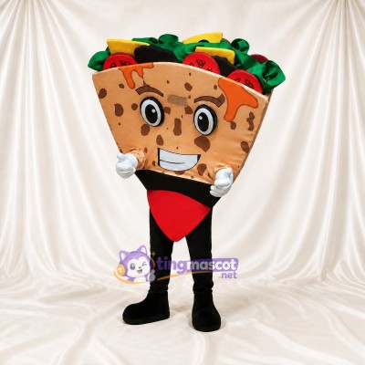 Tan Taco Mascot Costume Full Body for Adults Trade Shows