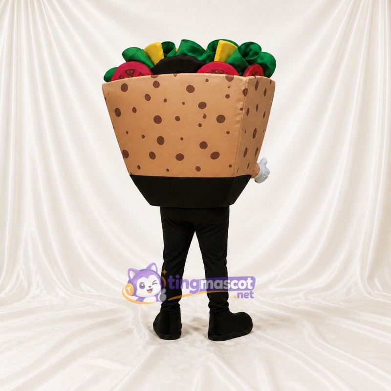 Tan Taco Mascot Costume Full Body for Adults Trade Shows