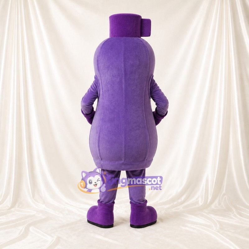 Purple Product Shaped Bottle Mascot Costume Full Body for Adults Trade Shows