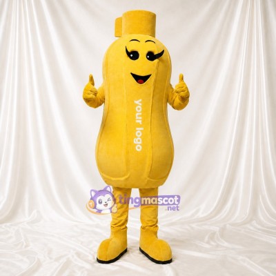Yellow Product Shaped Bottle Mascot Costume Full Body for Adults Trade Shows