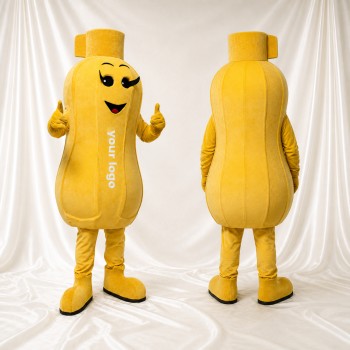 Bouteille en forme de produit jaune Costume de mascotte intégral pour adultes Salons professionnels