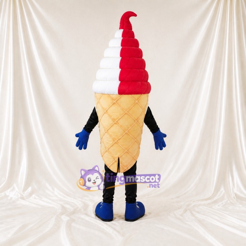 Ice Cream Cone Mascot Costume Full Body for Adults Trade Shows