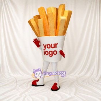 Frites jaunes Costume de mascotte intégral pour adultes Salons professionnels