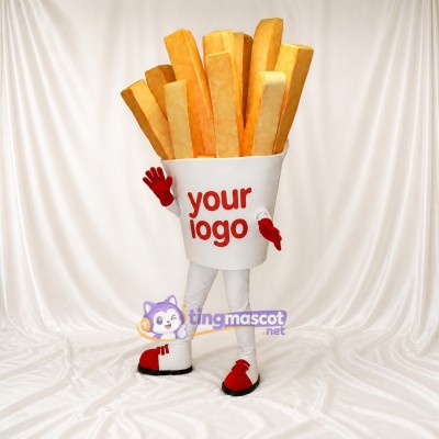 Frites jaunes Costume de mascotte intégral pour adultes Salons professionnels