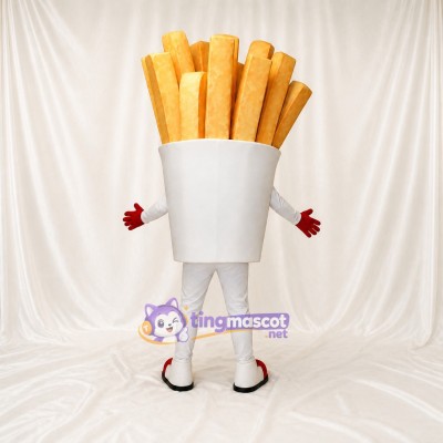 Frites jaunes Costume de mascotte intégral pour adultes Salons professionnels