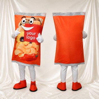 Chips Bag Mascot Costume Full Body for Adults Trade Shows