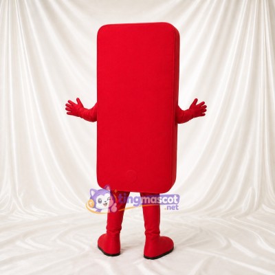 Red Smartphone Mascot Costume Full Body for Adults Trade Shows