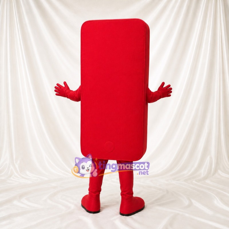 Red Smartphone Mascot Costume Full Body for Adults Trade Shows