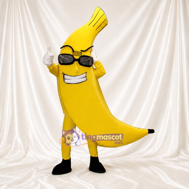 Yellow Banana Mascot Costume Full Body for Adults Trade Shows
