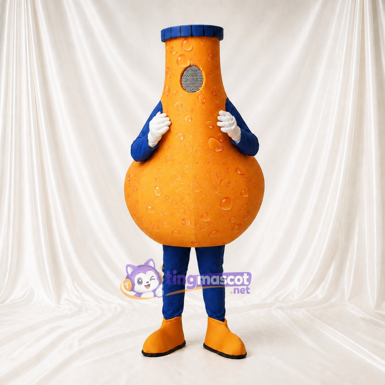 Bouteille en Forme de Produit Orange Costume de mascotte intégral pour adultes Salons professionnels Bouteille en Forme de Produit Orange Costume de mascotte intégral pour adultes Salons professionnels