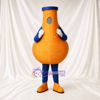 Bouteille en Forme de Produit Orange Costume de mascotte intégral pour adultes Salons professionnels
