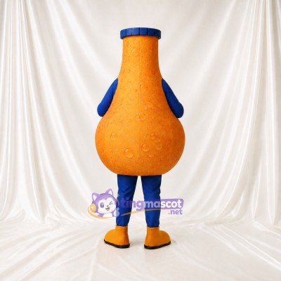 Bouteille en Forme de Produit Orange Costume de mascotte intégral pour adultes Salons professionnels