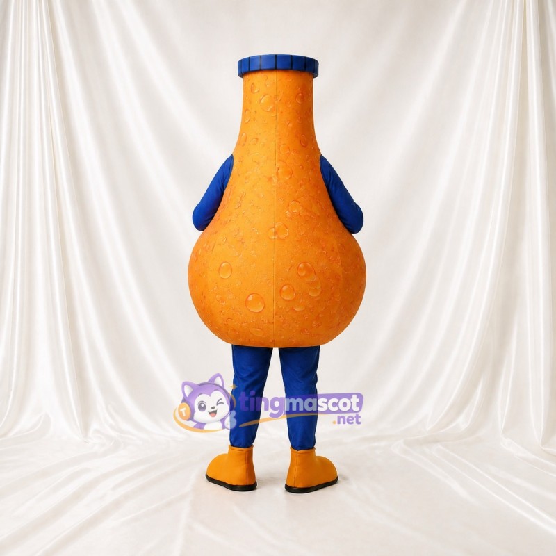 Bouteille en Forme de Produit Orange Costume de mascotte intégral pour adultes Salons professionnels
