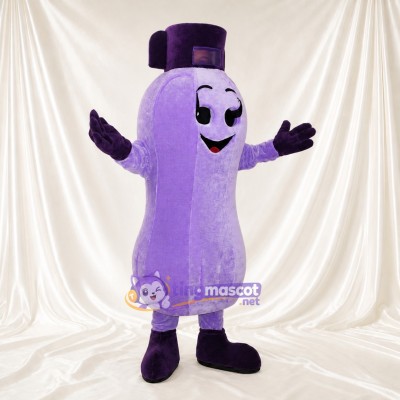 Bouteille palette violette Costume de mascotte intégral pour adultes Salons professionnels