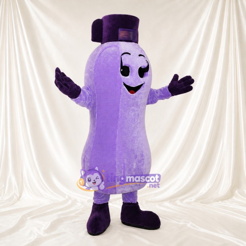 Bouteille palette violette Costume de mascotte intégral pour adultes Salons professionnels