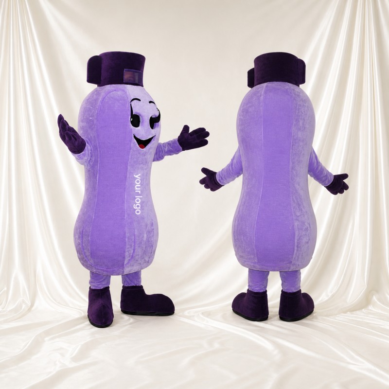 Bouteille palette violette Costume de mascotte intégral pour adultes Salons professionnels