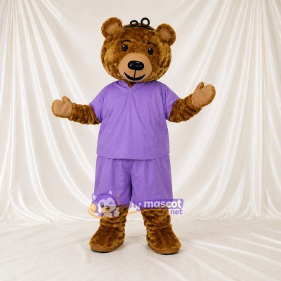 Medical Bear Mascot Costume Full Body for Adults School Events