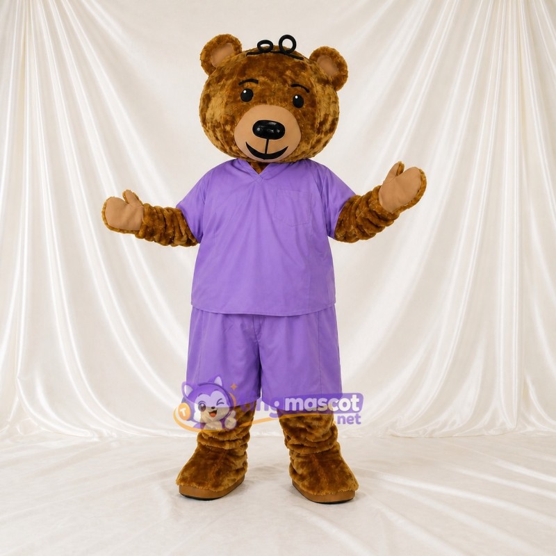 Medical Bear Mascot Costume Full Body for Adults School Events