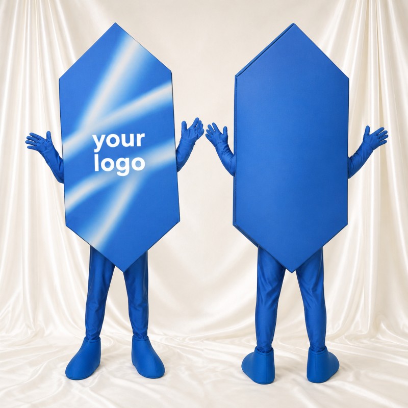 Crystal Mascot Costume Full Body for Adults Trade Shows