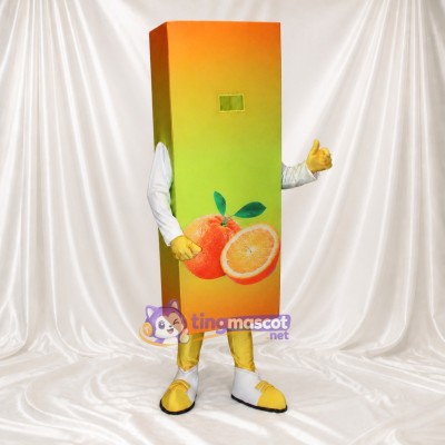 Boîte de Jus d'Orange Costume de mascotte intégral pour adultes Salons professionnels