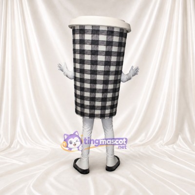 Checkered Cup Mascot Costume Full Body for Adults Trade Shows