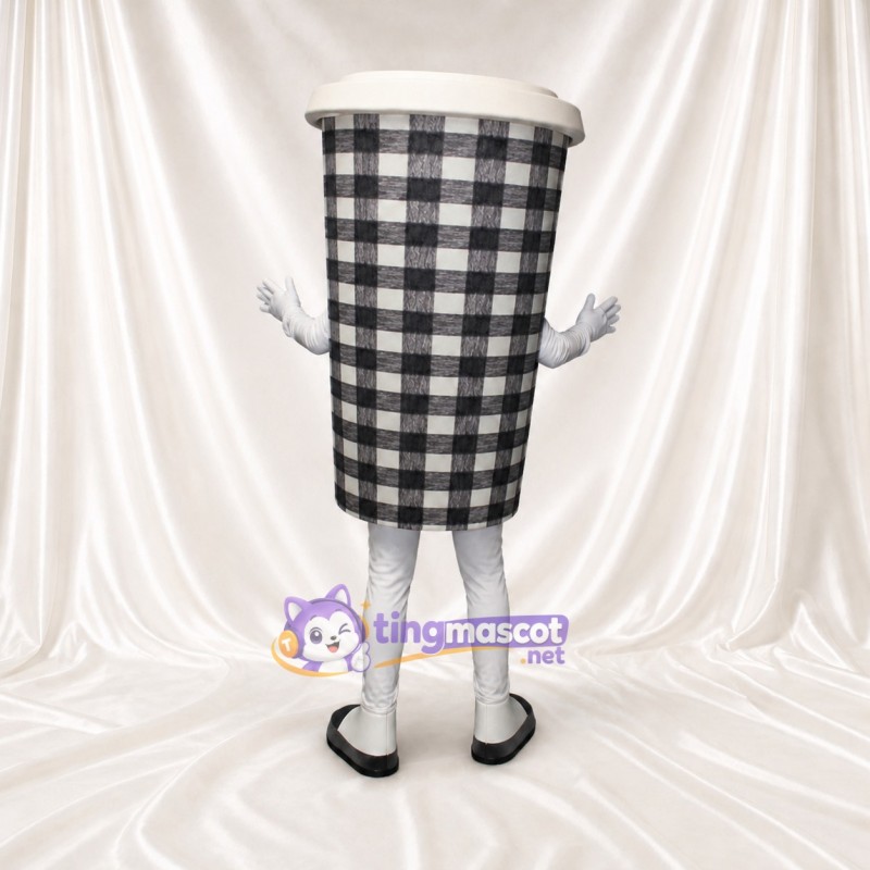 Checkered Cup Mascot Costume Full Body for Adults Trade Shows