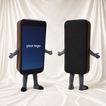 Smartphone en forme de produit Costume de mascotte intégral pour adultes Salons professionnels