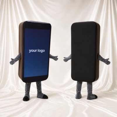 Smartphone en forme de produit Costume de mascotte intégral pour adultes Salons professionnels