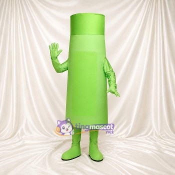 Bouteille palette verte Costume de mascotte intégral pour adultes Salons professionnels