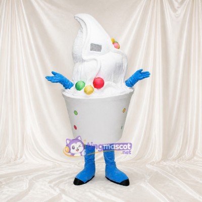 Ice Cream Sundae Mascot Costume Full Body for Adults Trade Shows