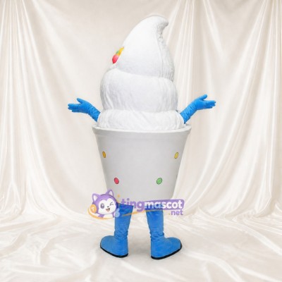 Ice Cream Sundae Mascot Costume Full Body for Adults Trade Shows