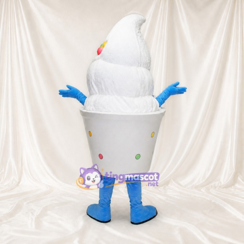 Ice Cream Sundae Mascot Costume Full Body for Adults Trade Shows