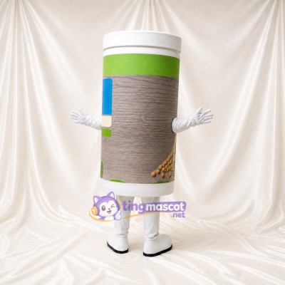 White Drink Cup Mascot Costume Full Body for Adults Trade Shows
