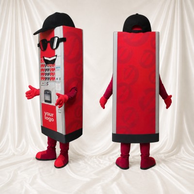 Ticket Machine Mascot Costume Full Body for Adults Trade Shows