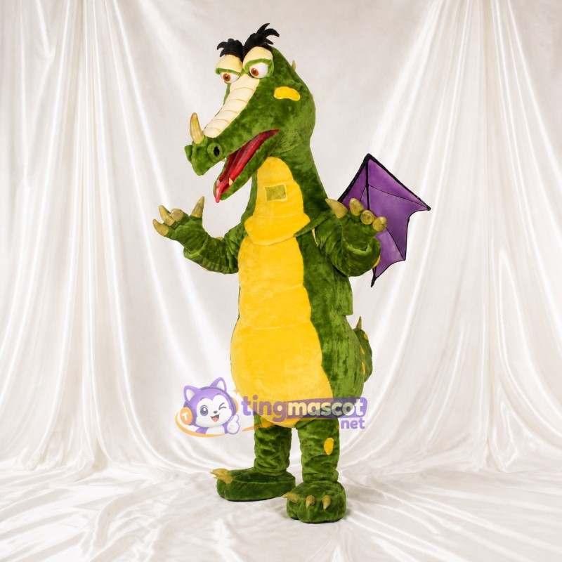 Dragon ailé Costume de mascotte intégral pour adultes Événements scolaires