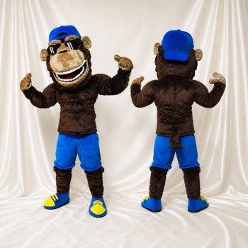 Gorilla Athlete Mascot Costume Full Body for Adults Sports Events