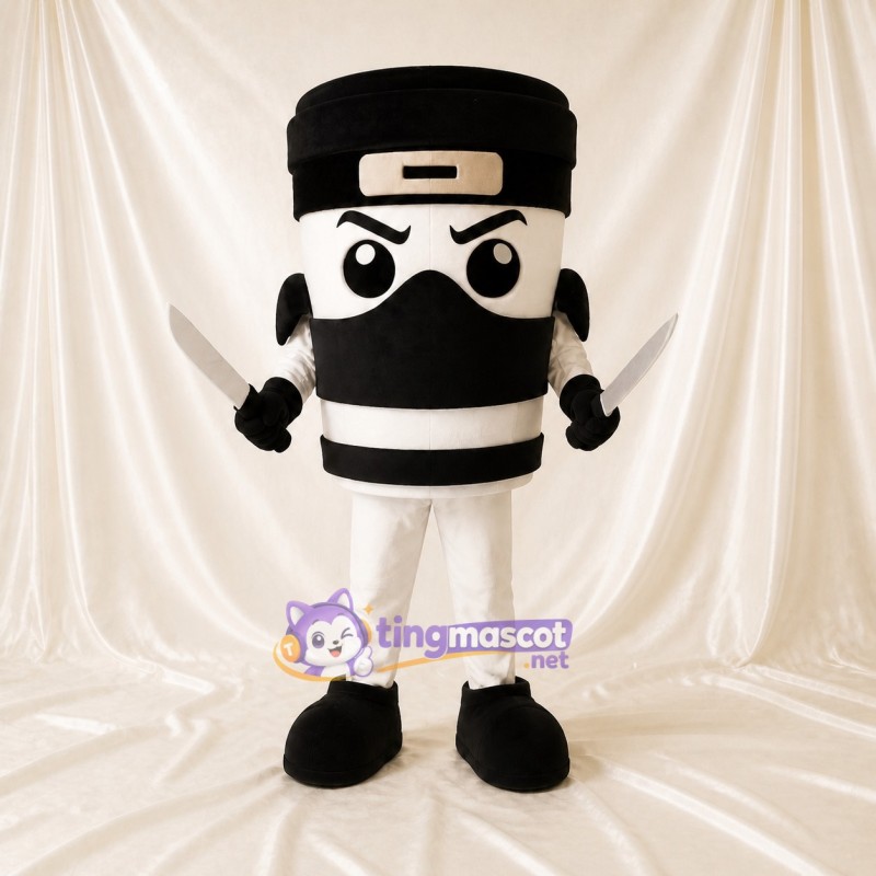 Ninja Cup Mascot Costume Full Body for Adults School Events
