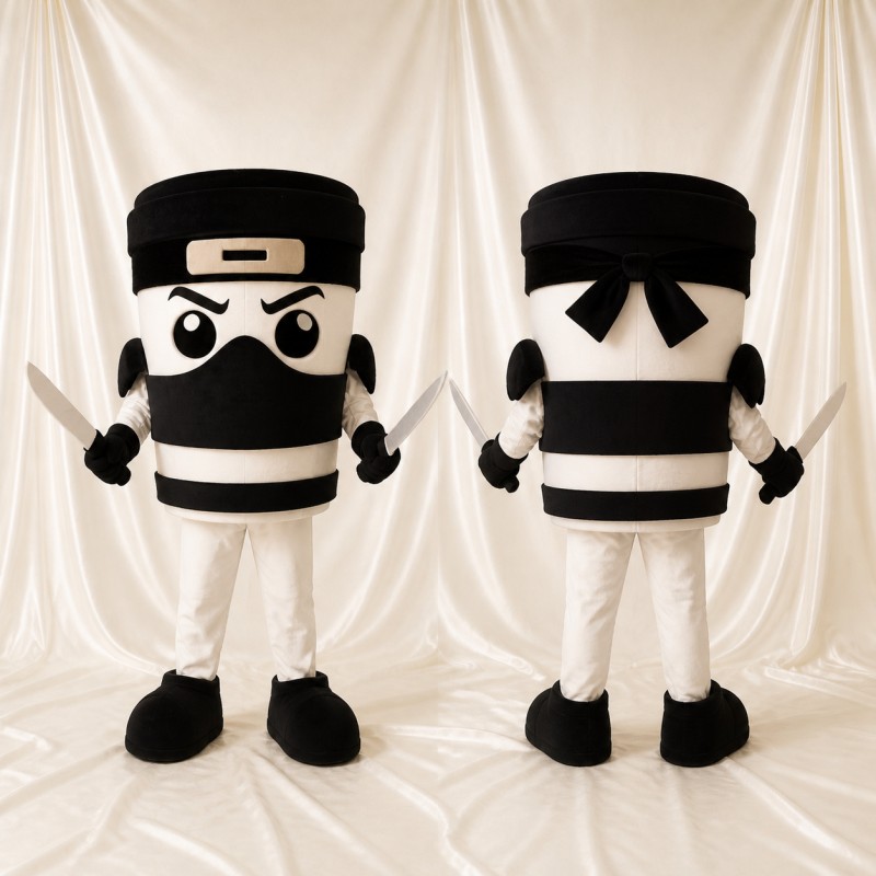 Ninja Cup Mascot Costume Full Body for Adults School Events