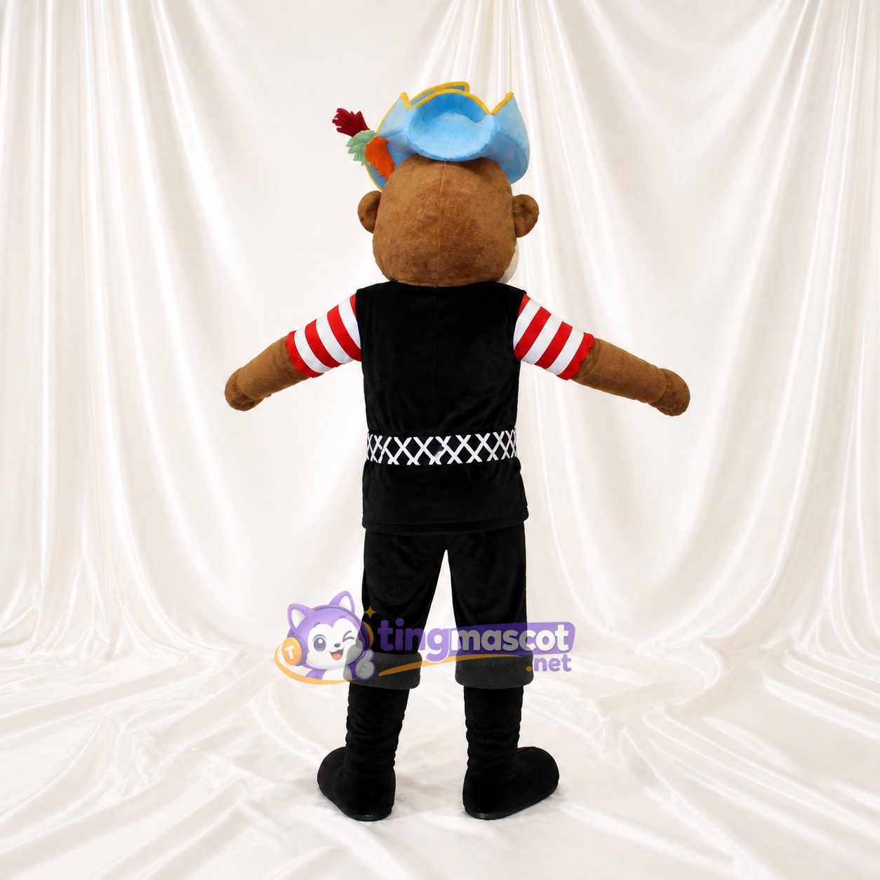 Monkey Pirate Mascot Costume Full Body for Adults School Events Monkey Pirate Mascot Costume Full Body for Adults School Events