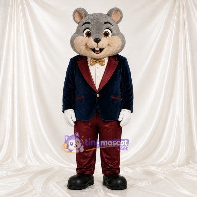Mouse Gentleman Mascot Costume Full Body for Adults School Events