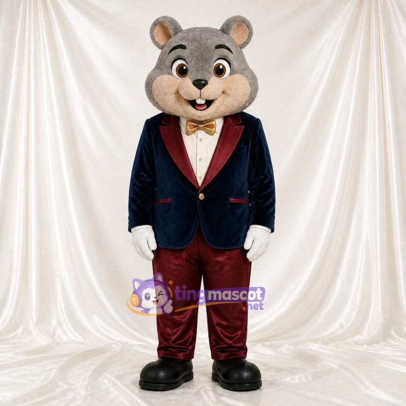 Mouse Gentleman Mascot Costume Full Body for Adults School Events