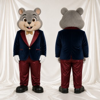 Mouse Gentleman Mascot Costume Full Body for Adults School Events