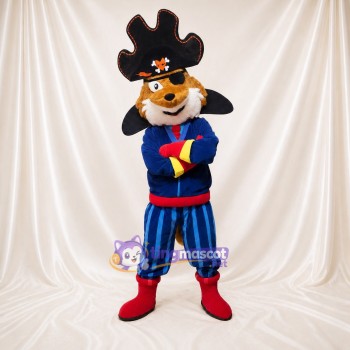 Costume de mascotte renard pirate intégral pour adultes – événements scolaires