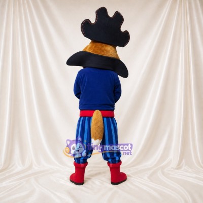 Costume de mascotte renard pirate intégral pour adultes – événements scolaires