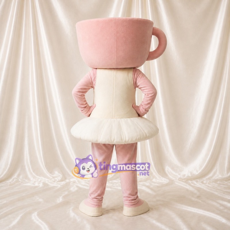 Coffee Cup Ballerina Mascot Costume Full Body for Adults School Events
