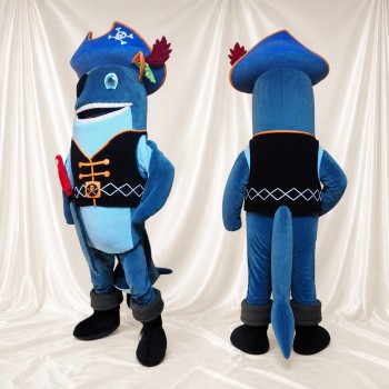Shark Pirate Mascot Costume Full Body for Adults School Events