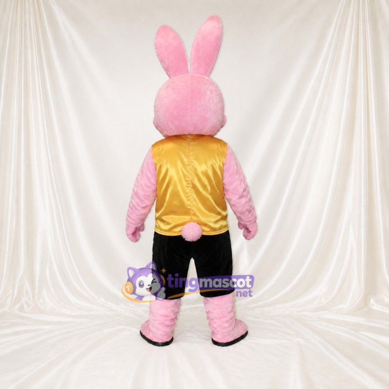 Lapin athlète rose Costume de mascotte intégral pour adultes Événements sportifs