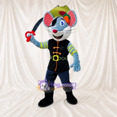 Mouse Pirate Mascot Costume Full Body for Adults School Events