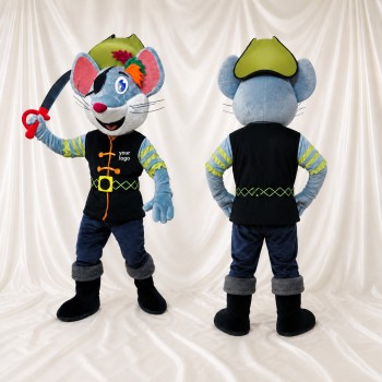 Mouse Pirate Mascot Costume Full Body for Adults School Events