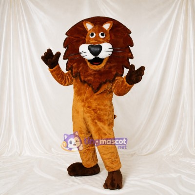 Crowned Lion Mascot Costume Full Body for Adults Stage Events